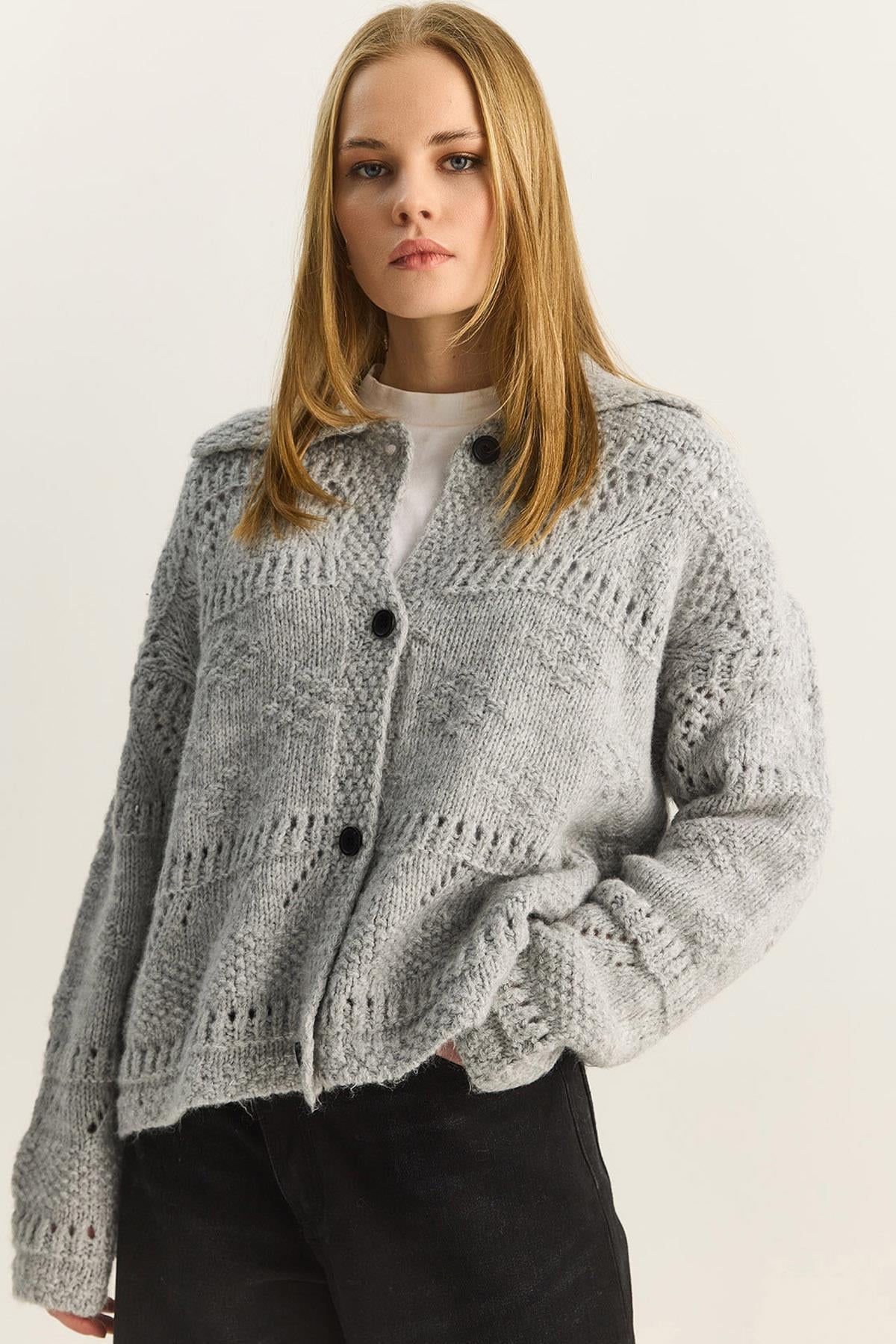Women's Light Grey Cardigan