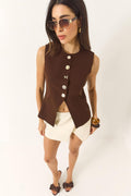 Brown‎ Vest - 39285